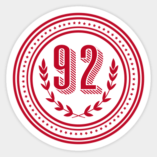 Born in 92 Sticker